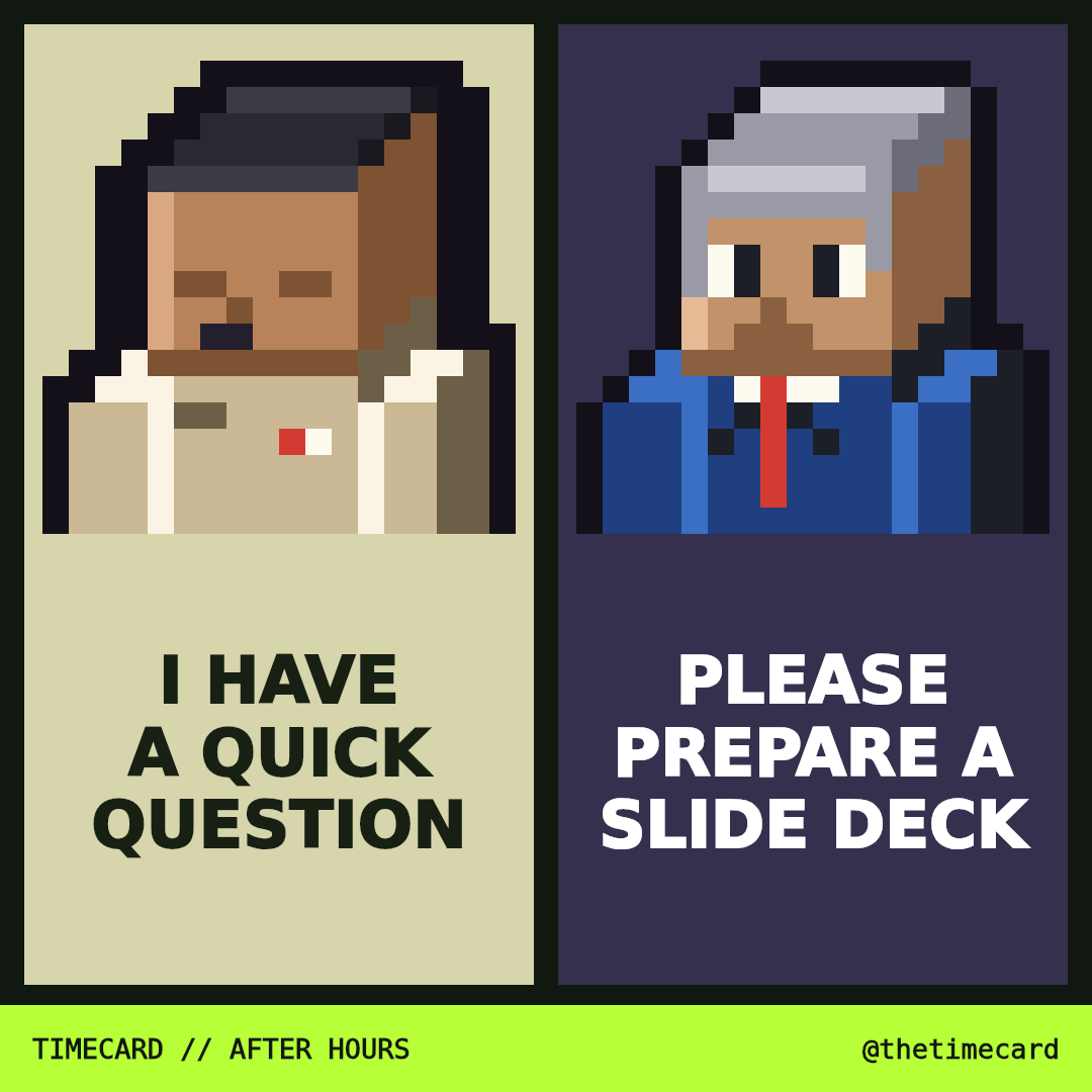 thetimecard's tweet photo. The Intern has discovered corporate communication. https://t.co/KeveB5vOnT