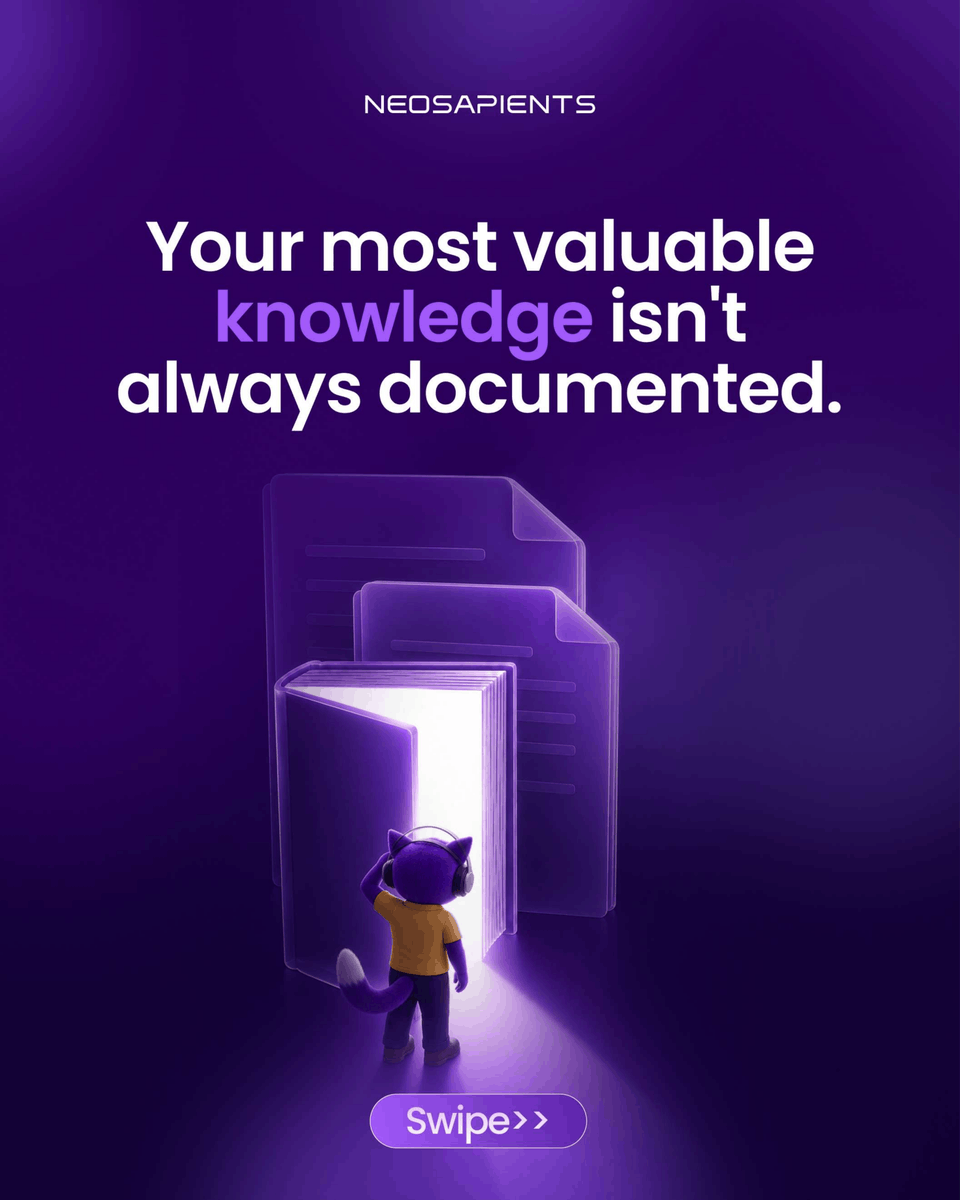 NeoSapientsAI's tweet photo. Data can tell you what happened.
But the real value lies in understanding why.

Across an enterprise, knowledge is built through thousands of decisions, exceptions, patterns and experiences. Much of that intelligence lives beyond dashboards and documents, in the reasoning behind them.

Institutional memory connects the two.

It captures how your organisation thinks, so expert judgment can become a lasting enterprise capability, one that compounds with every decision.

Because the goal isn’t just to preserve knowledge.
It’s to make organisational intelligence accessible, contextual and actionable.

Close the Cognition Gap. Turn expert judgment into enterprise capability.

Read about this in our blog: https://t.co/Z6PVLGrLxe and know more.
