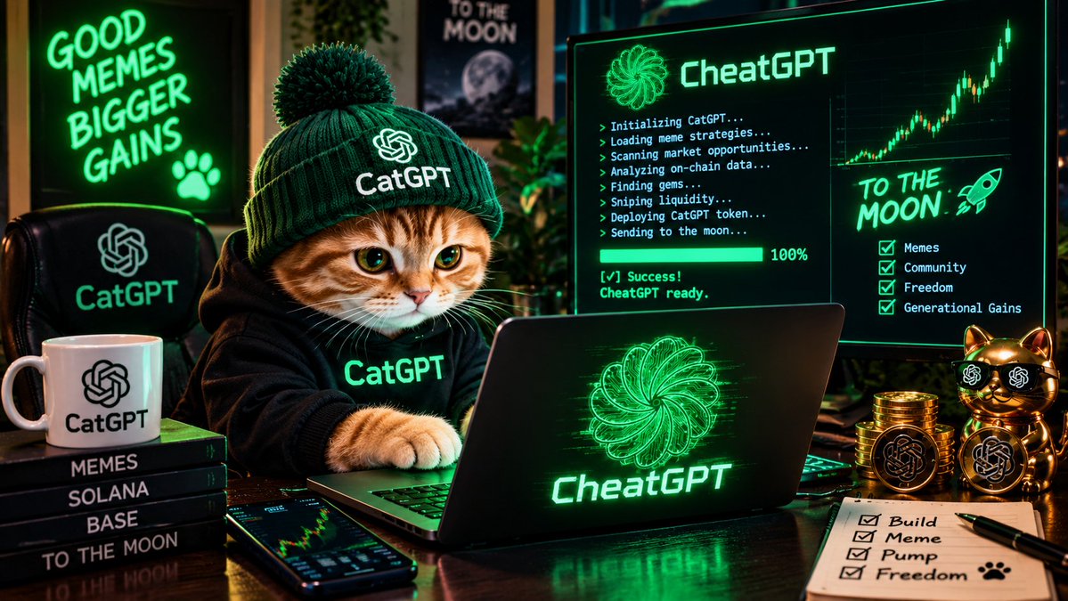 _CheatGPT_'s tweet photo. You’re still using ChatGPT? 👀
CatGPT already discovered CheatGPT. 🐱💻
Are you using it yet?
If yes — what for? 👇
$CHEATGPT https://t.co/M0ueVMSskk