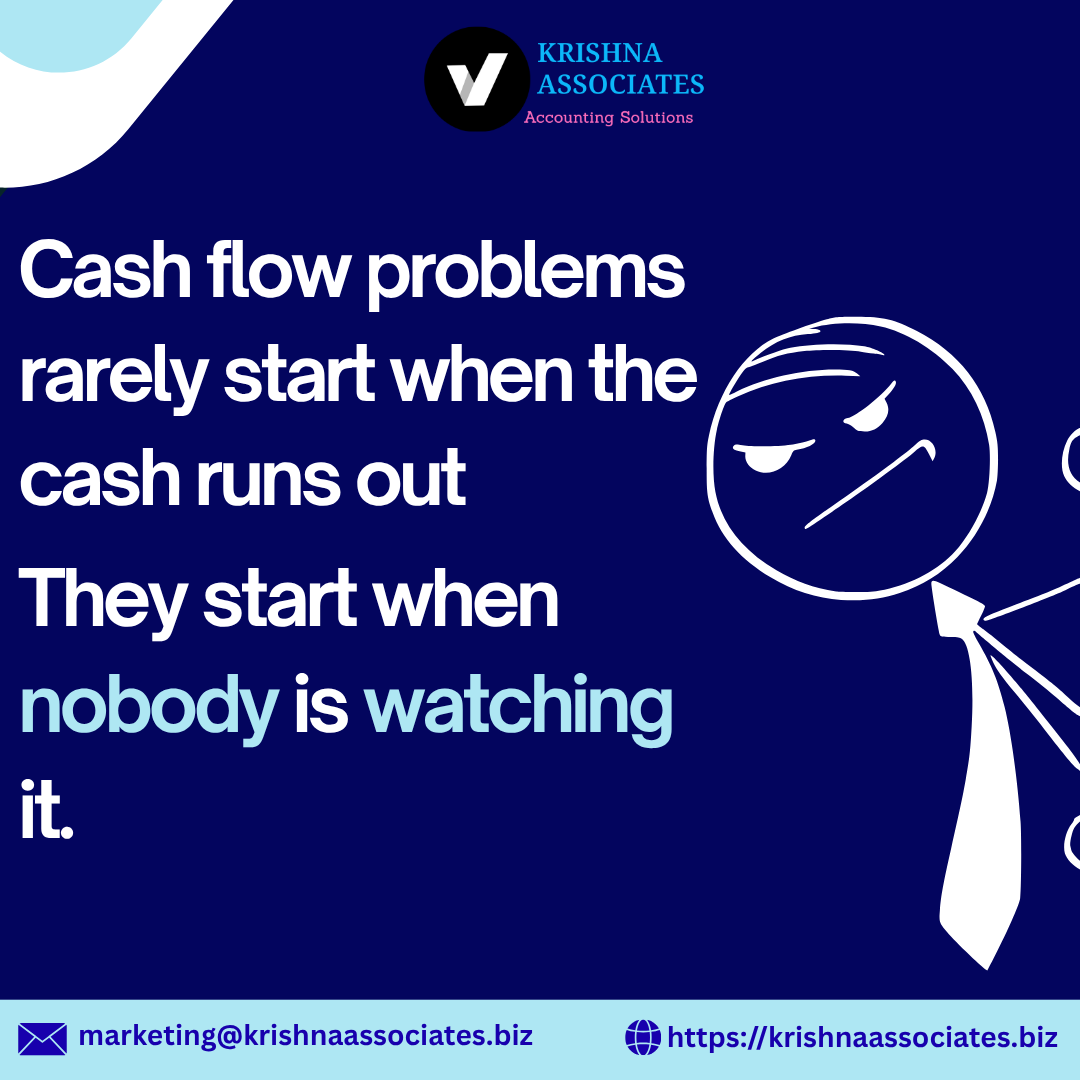 krishnaassoci's tweet photo. Cash flow issues start long before the cash runs out. Stay alert, track your numbers, and take action early. 📊

Contact Us:
📩 marketing@krishnaassociates.biz
🌐 https://t.co/3BNFQm2vzQ

#CashFlow #Accounting #BusinessFinance #FinanceTips #KrishnaAssociates https://t.co/GbK2WabcbY