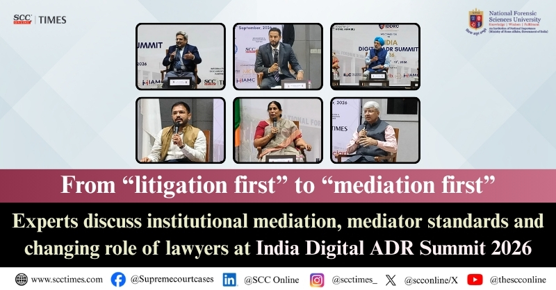 scconline_'s tweet photo. From “litigation first” to “mediation first”: Experts discuss institutional mediation, mediator standards and changing role of lawyers at India Digital ADR Summit 2026
Read the full report: https://t.co/i7GDO8uDYu
#IndiaDigitalADRSummit2026 #DigitalADR #ADR #ODR #Mediation https://t.co/jefuNltnFF