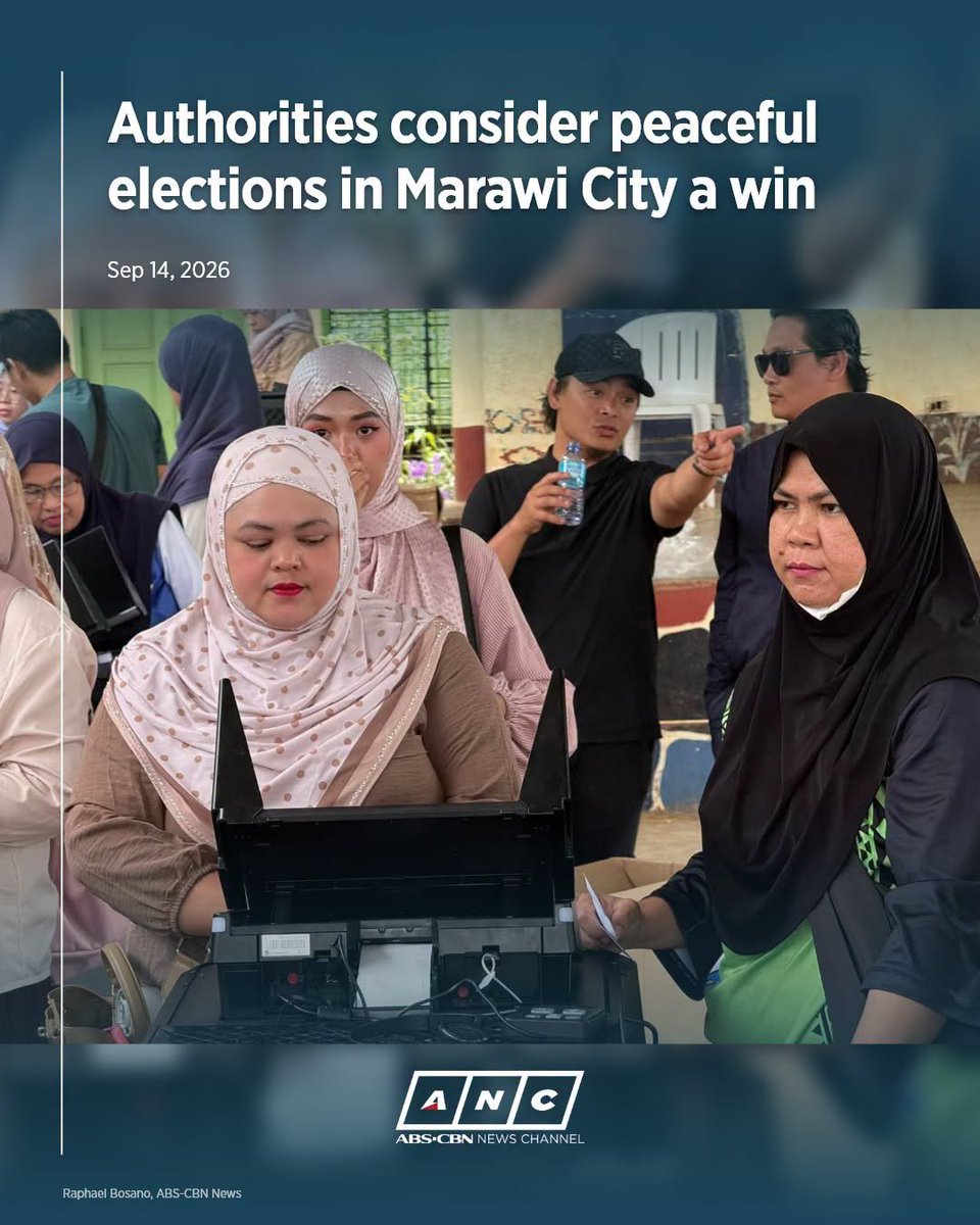 ANCALERTS's tweet photo. After several elections marred by mauling, mobbing, and shooting incidents, the historic Bangsamoro parliamentary polls in Marawi City went by peacefully—something which officials say is a win not only for the city but also for the region. https://t.co/qqzkVWI0Ou