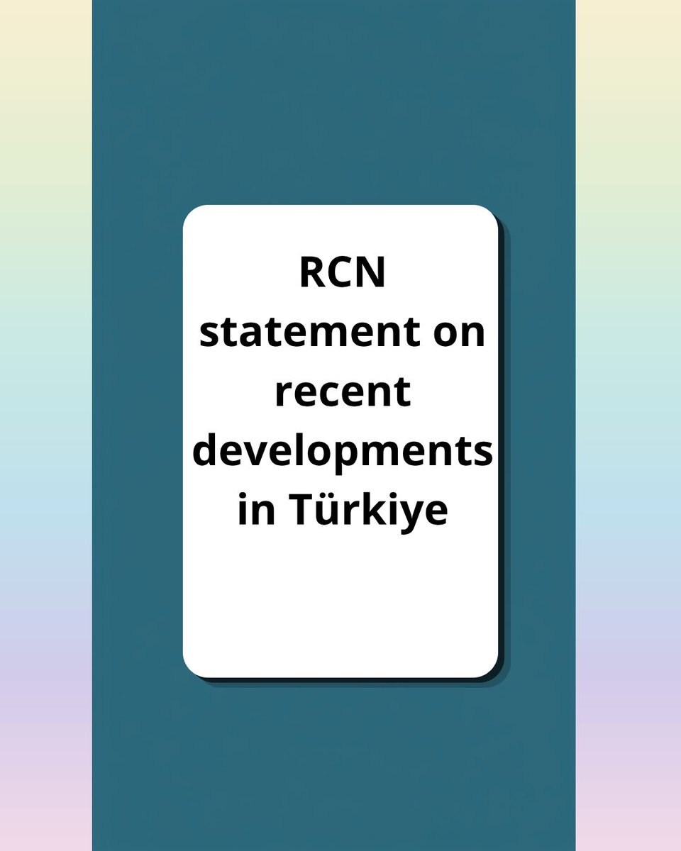 RainbowcitiesO's tweet photo. RCN statement on recent developments in Türkiye https://t.co/lDM20ywTn3