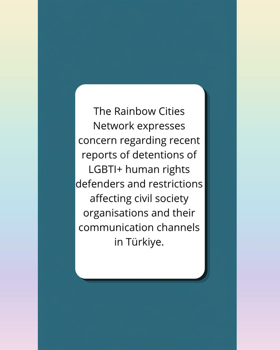 RainbowcitiesO's tweet photo. RCN statement on recent developments in Türkiye https://t.co/lDM20ywTn3
