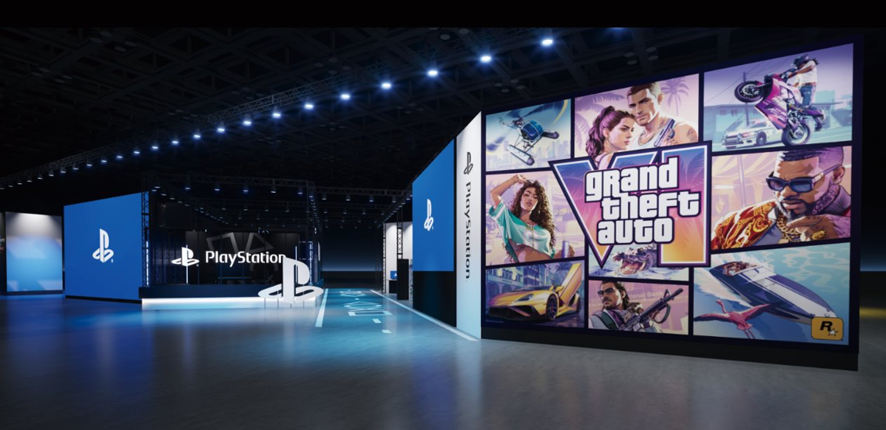 PlayStation_jp's tweet photo. #TGS2026 プレイステーション®ブース内シアターで「Grand Theft Auto VI: An Extended Look」を体感しよう！
 
🎬 大画面＆床ハプティクスによる迫力の映像体験
👕 参加者には限定Tシャツをプレゼント！
 
詳しくはこちら⇒ https://t.co/J2o4NJ7SoZ https://t.co/esjYexJj2E