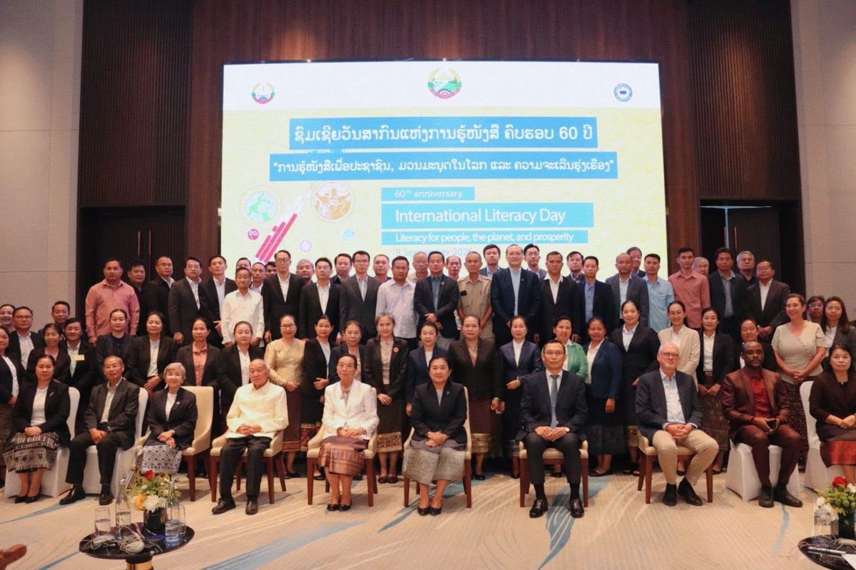 unescobangkok's tweet photo. 📚What does it mean to be literate in a rapidly changing world?

In 🇱🇦, UNESCO and the Ministry of Education and Sports marked #LiteracyDay by advancing literacy and lifelong learning for all.

Because learning doesn’t stop in the classroom, it continues throughout life. #SDG4 https://t.co/9cgDbaBGnT