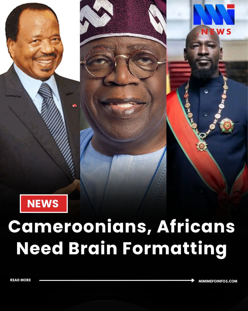 MimiMefoInfo's tweet photo. Somebody once said that poor people or citizens are not holding their leaders or rich people accountable for bad deeds because they believe one day they will become leaders or rich people too and do the same thing.

How do we explain the fact that many feel okay with a leader squandering state resources outside the continent? They see it as the leader’s personal business, while that leader is living on poor taxpayers’ money.

Who did this to us? The President of Burkina Faso, Ibrahim Traoré, said that God is angry with Black people because He has given them brains, but they are unable to make good use of them.

Who made us think that Europe is a success and Cameroon, or Africa in general, is a failure? Are we comfortable with all this hardship and poverty, while a few sit on our resources for their personal interests?

There is a book of God that says, “God does not change the condition of a people until they change it themselves.”

Our leaders and colonizers have made us understand that our poverty and underdevelopment are the work of the devil.

That is why we pray against accidents, shifting the burden of constructing good roads away from our president.

How did China, Brazil, and other former colonies in the world overcome these problems? Are we cursed? We sit on everything in Africa, but only a few enjoy making the rest look lazy. Instead of holding the leaders accountable, they give you crumbs, and you praise them. Cameroonians and Africans should emancipate themselves from mental slavery.

#MMINews