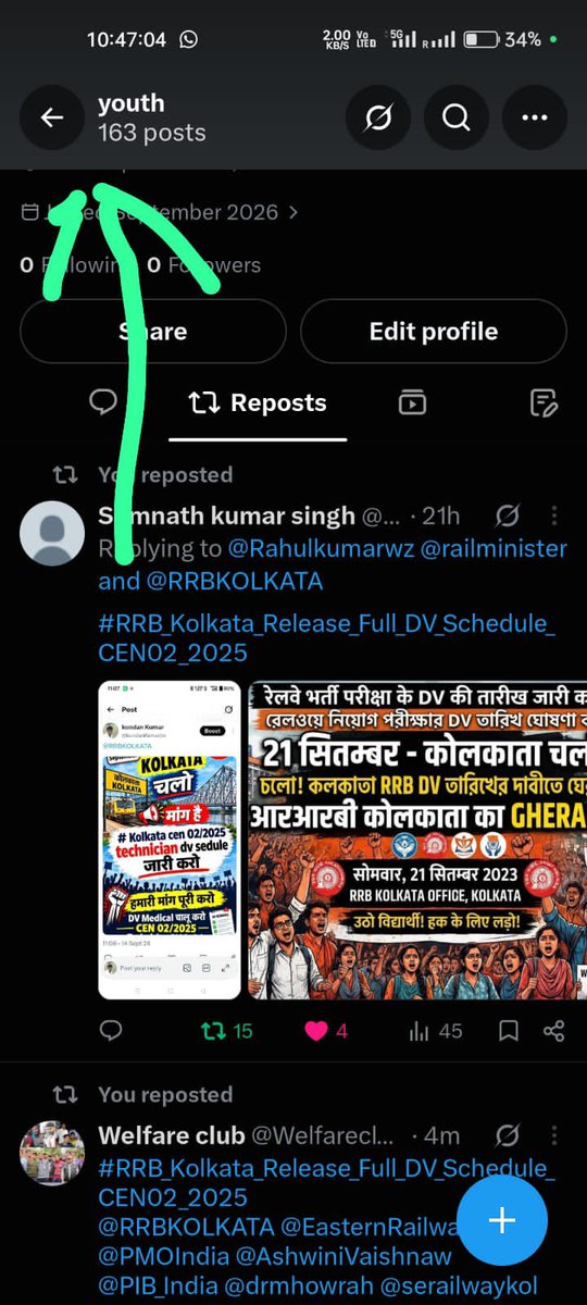 RoshanS05398970's tweet photo. @EasternRailway Rrb CEN 02/2025 technician grade 3 dv date https://t.co/L88iSpSZre