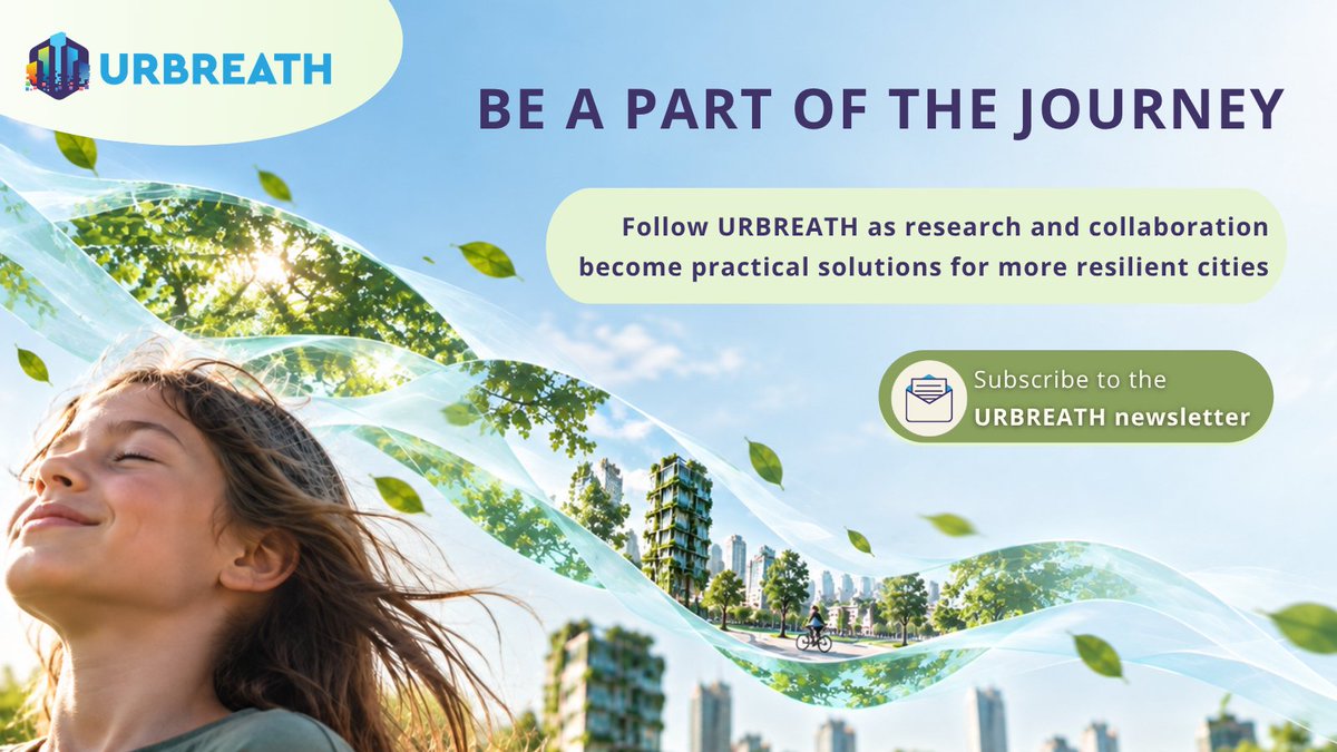 URBREATHProject's tweet photo. Ideas → testing → learning → impact. 🌱
Follow the #URBREATH_eu journey towards greener, healthier & more climate-resilient cities.
📩 Subscribe to our newsletter: https://t.co/4Ji38wZiCq
#NatureBasedSolutions #UrbanResilience #HorizonEurope https://t.co/tsRtDGpsL5