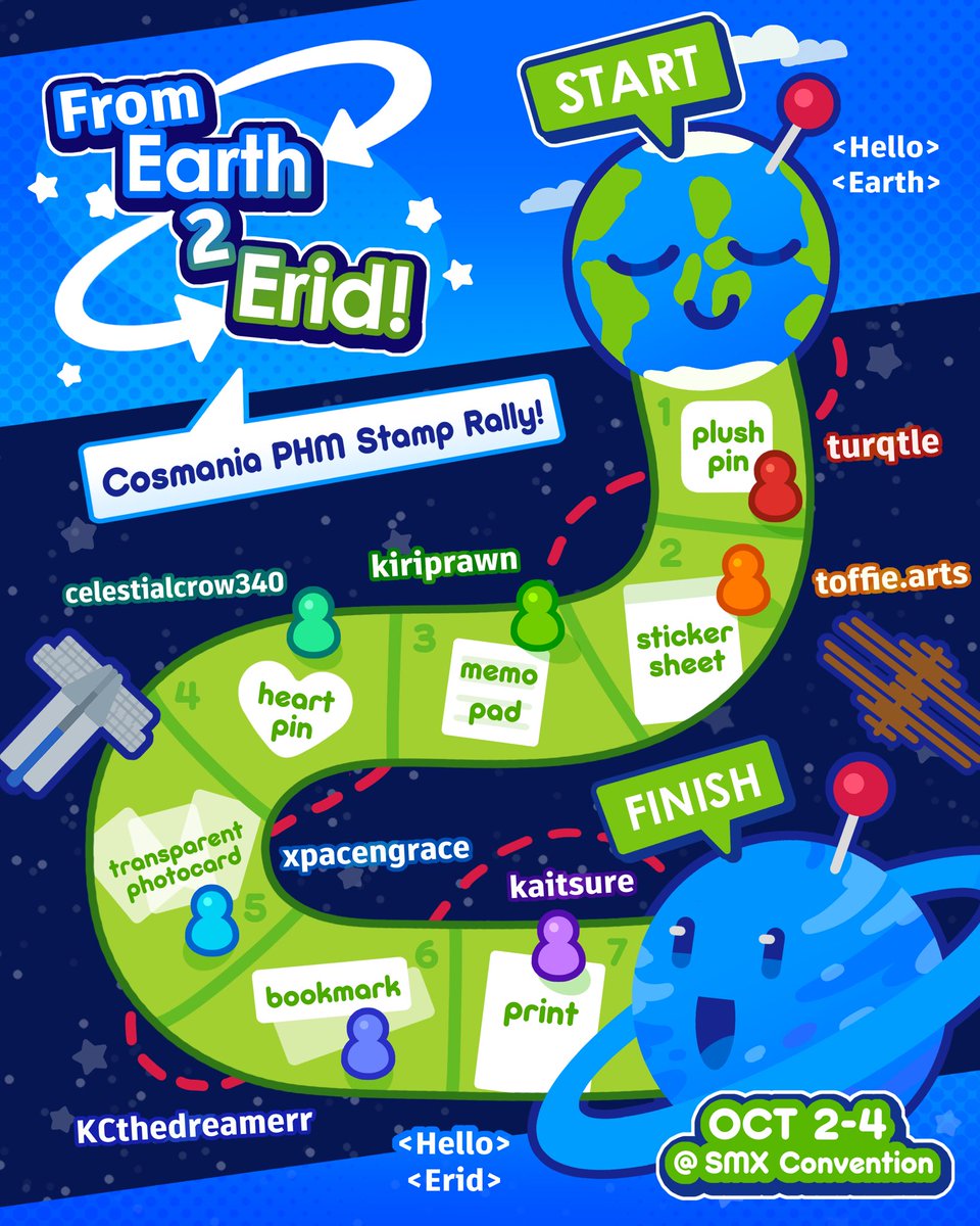 turqtle_'s tweet photo. Hello Earth! 🌏🛰 Another stamp rally 4 Ü!

We’re checking interest for FromEarth2Erid: A Project Hail Mary Stamp Rally!! \ 🪨 / 🎶

📍 Cosmania @ SMX Convention Center, October 2-4

🔗 https://t.co/Zwgs91mHgz

#projecthailmary #cosmania2026 #cosmania https://t.co/8J1j7CKds9