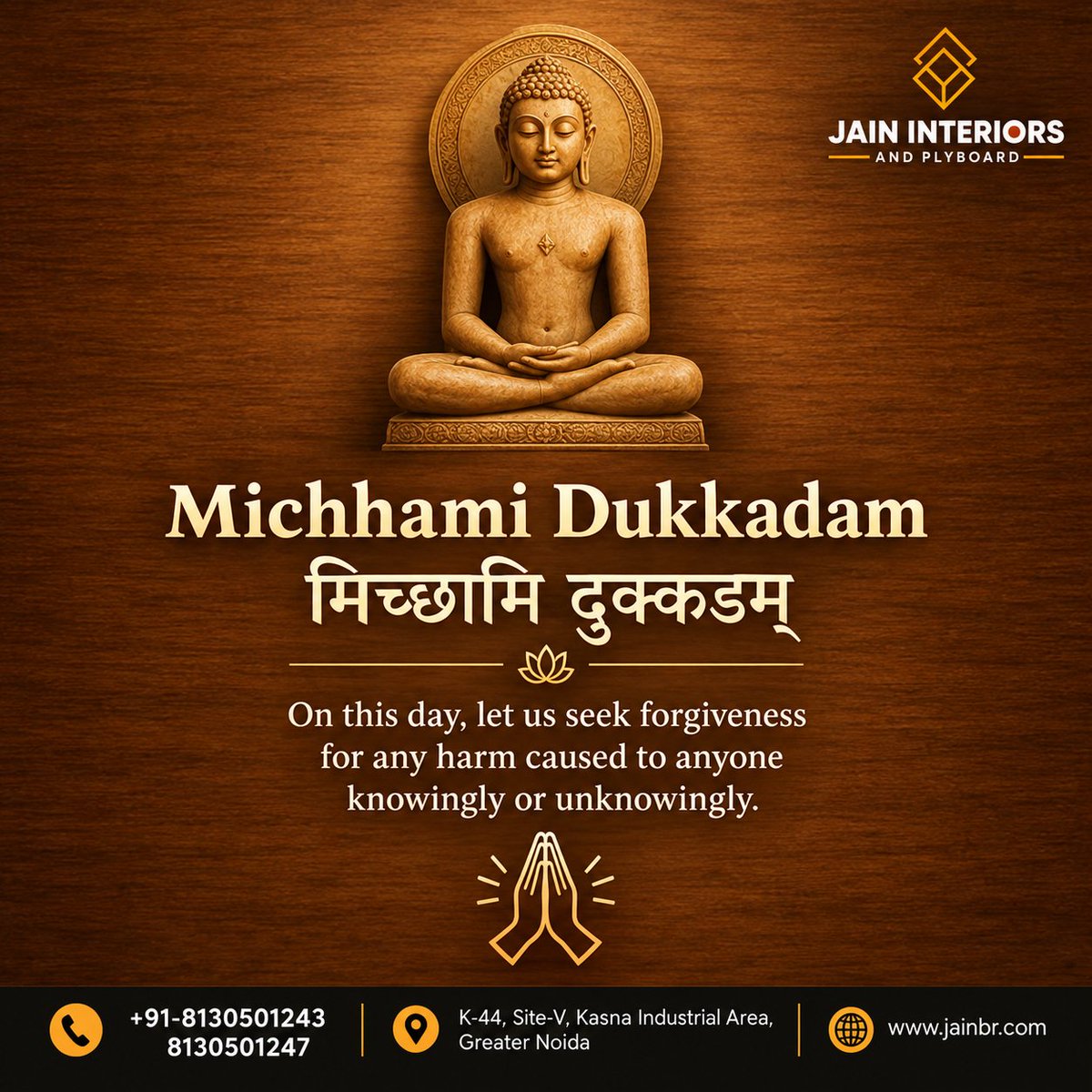 JainInteriors's tweet photo. #MichhamiDukkadam #JainInteriorsandPlyboard https://t.co/8nZFKGFWEp