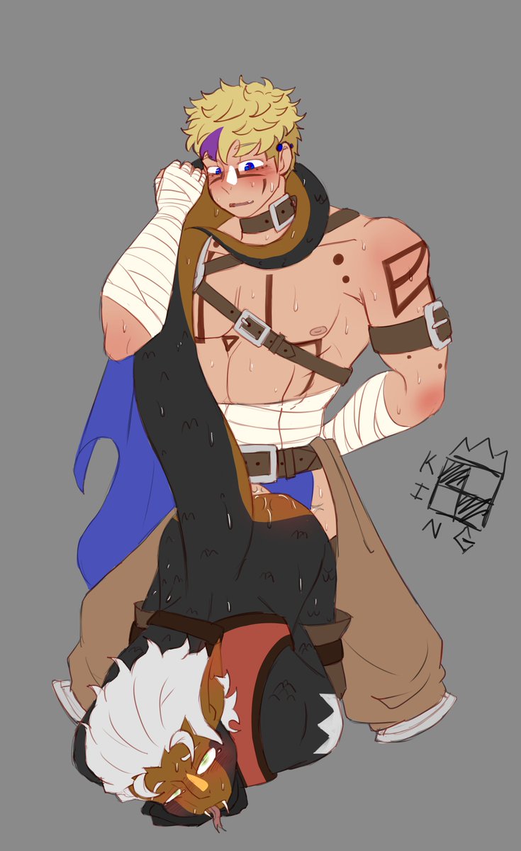 TapedKingg's tweet photo. a lil drawing of me n @tyverion 's ocs

Tobias is Tyverion's 
Sultan is ma boi https://t.co/UsKARASkc4