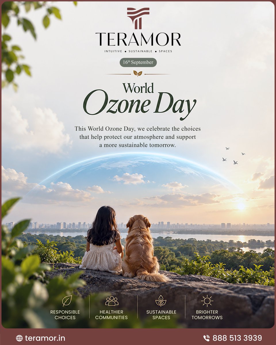 TeramorDev's tweet photo. Protect the Ozone. Protect Our Tomorrow.

Responsible choices today create a healthier, more sustainable tomorrow.

#WorldOzoneDay #SustainableLiving #ProtectTheOzone #TeramorDevelopers

📞 888 513 3939 | 🌐 https://t.co/757C6vSp3S https://t.co/SSxlEvKrh6