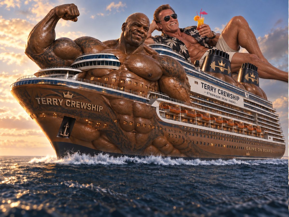 TerryCrewship's tweet photo. Cruise director said ‘all aboard’ and @terrycrews took that personally https://t.co/Uk0bRnyi7T