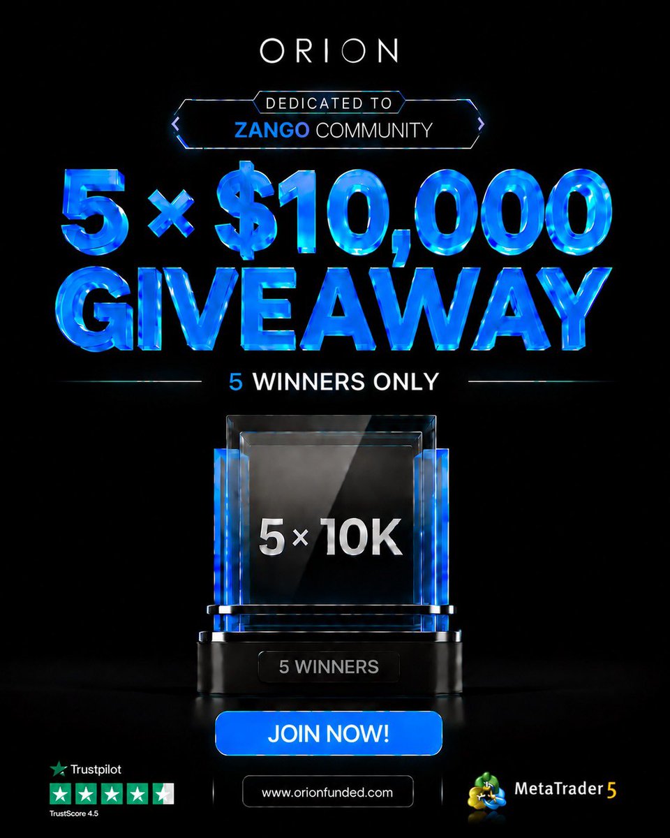 ChartVisionfx's tweet photo. Big News! 🧘🏻‍♂️🚨
Partnership and giveaways Announcement 📢📣
I’m excited to announce my partnership with @orionfundedcom with $50k, 5 X 10k trading Account giveaway to my amazing community

How to participate:
Sign up here; https://t.co/1eLgE50B0m

Follows @chartvisionfx @orionfundedcom @OrionAffiliates

Also follow: @Zicofago @atwofgo @NuhuAliyuGimba1 @DANGASKE01 @NAJIBABDUL02

Like + RT and tag 3 of your friend to participate and send screenshot of participating

Use ZANGO50 for 50% off. Your first Orion Challenge.

Announce a winners in 4 days