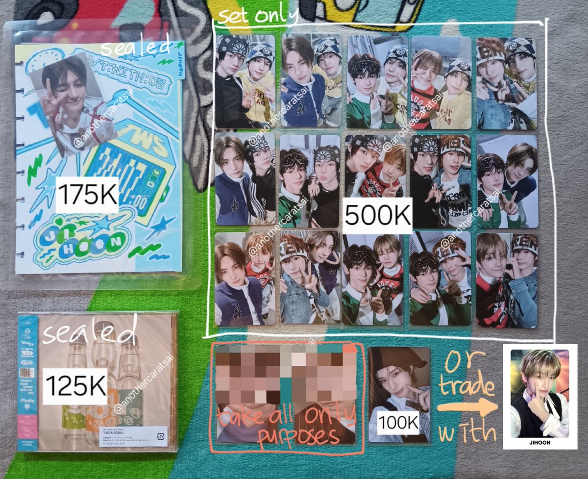 anothercaratsai's tweet photo. wts want so sell tws album photocards

- play hard wv unit pc set
- pc kit nt kyungmin
- pc zoom showcase live try with us no tragedy jihoon
- index jihoon https://t.co/4YFlOLsuRc
- pc soda soda jihoon (rd jp)
- album https://t.co/RHsTBcwZpK
❌️ sensitive buyer ❌️
 dom jatim https://t.co/K1GvVMk0zX
