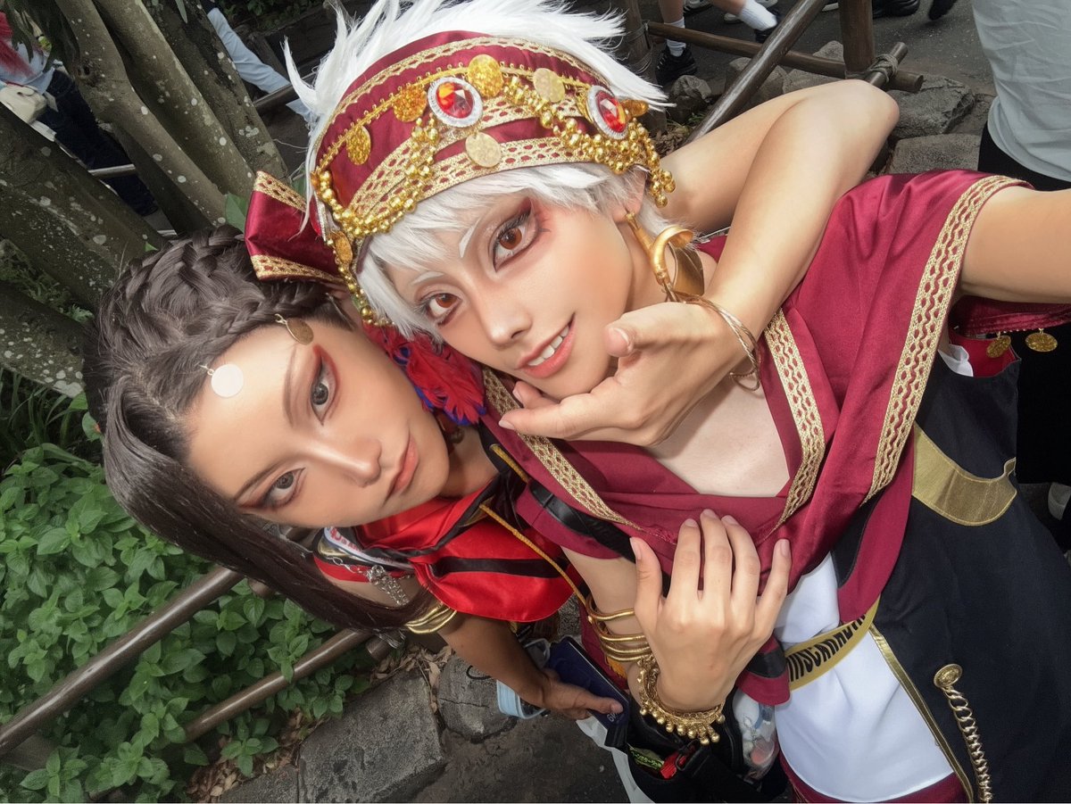mochigome_bushi's tweet photo. ⚠︎︎仮装

ずーーーっと念願だったスカラビアで🌊インパ‼️わがまま通してもらった！！！

まじで顔のいいおじゃみと居れて幸せすぎ💕
��メラマンさんのデータもめちゃ良くて最高🎶

 #Dハロ仮装2026
 #Dハロツイステ https://t.co/j2lEb69E0l
