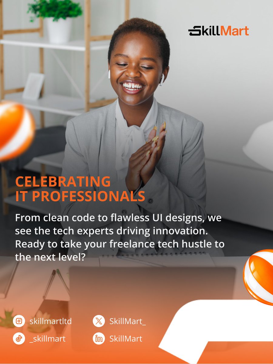 Skillmart_'s tweet photo. Happy IT Professionals Day to every software developer, designer, and digital manager making tech magic happen!

Skillmart connects tech experts with serious clients!

Get early access: https://t.co/l3Mjbs0OdO

#SkillmartNG #TrustedMarketplace #HireInNigeria #Onboarding https://t.co/ND6gV9ahmG