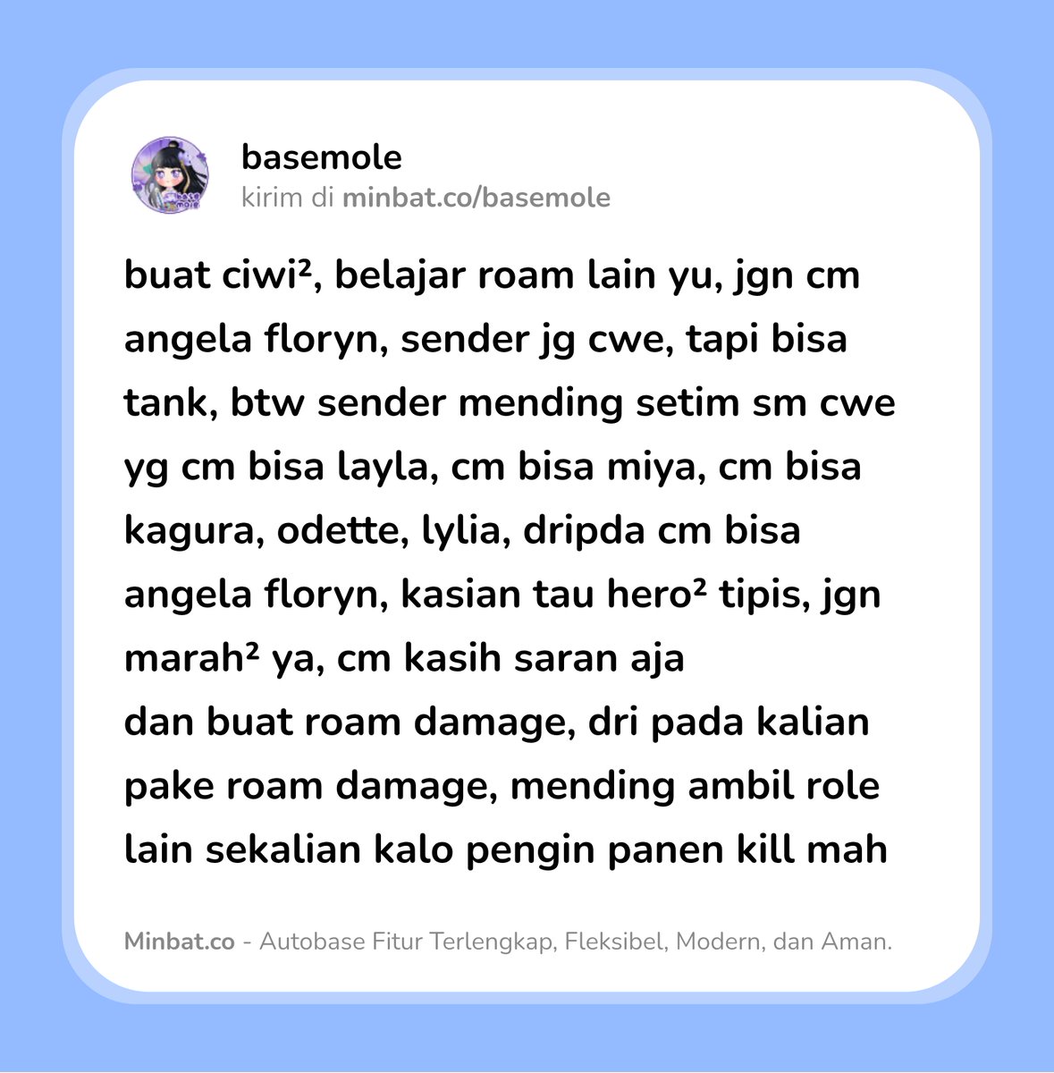 basemole's tweet photo. jangan salty ya !ml https://t.co/c2chBujTDx