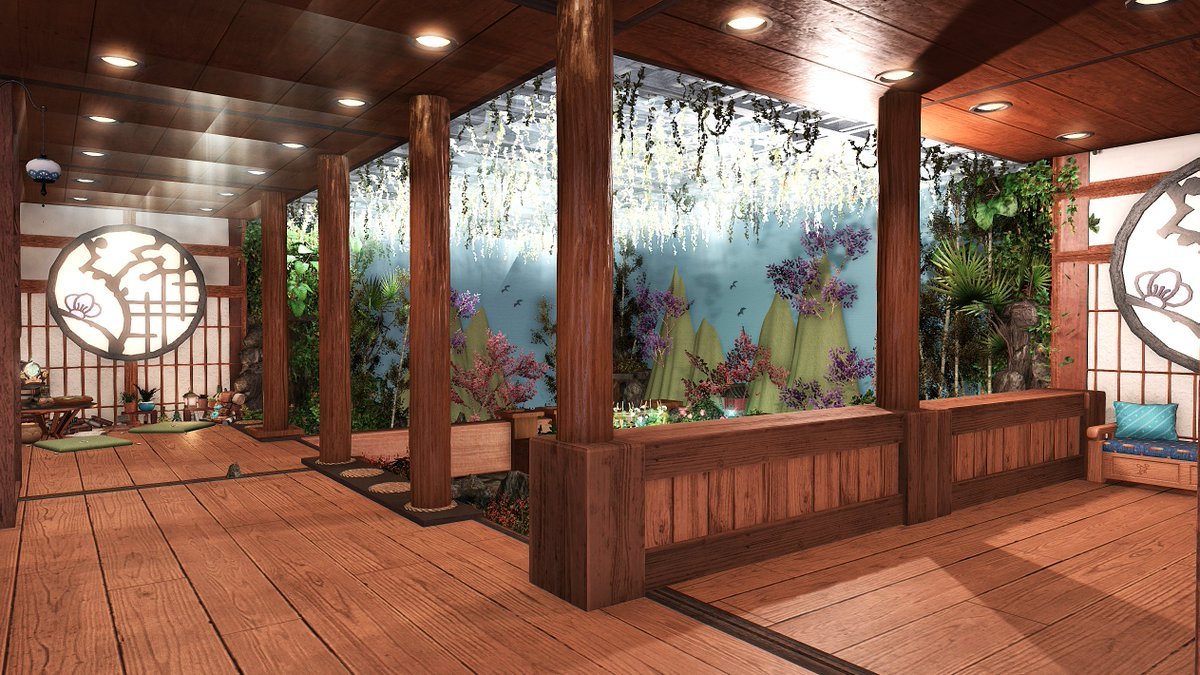 izkhalek's tweet photo. Welcome to the『 The Brewing Respite 』A place where travelers stop by to rest, pause and take a moment before returning to the road. Malboro / Shiro / W18 / P16

#FF14housing #FF14ハウジング #FF14housing #HousingEden #hgxiv https://t.co/RmZi7A3pDU