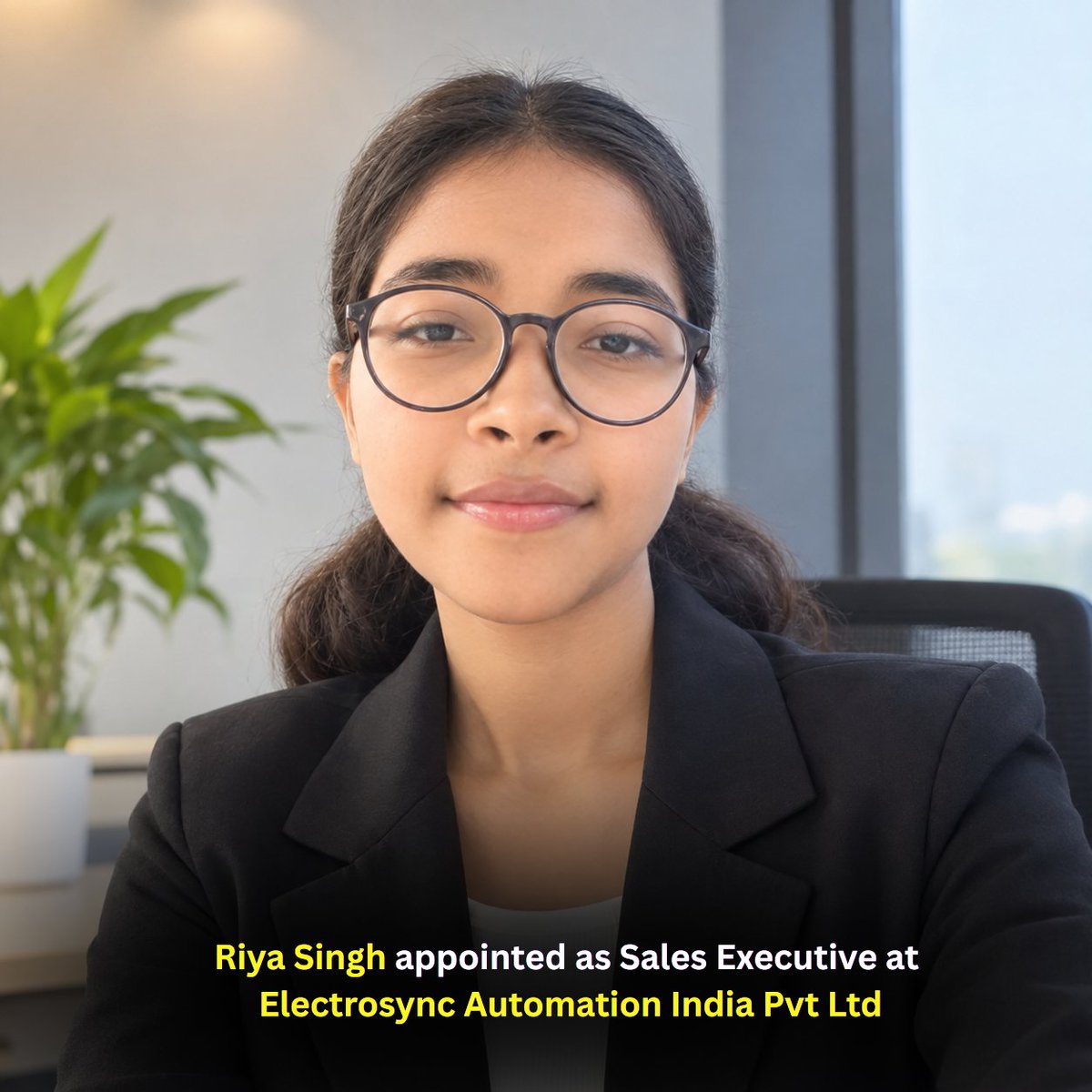 Electrosync2025's tweet photo. We’re excited to welcome Riya Singh to Electrosync Automation India Pvt. Ltd. as our new #SalesExecutive!
Wishing you a successful and rewarding journey ahead! ✨
#ElectrosyncAutomation #NewJoining #WelcomeToTheTeam #SalesExecutive #TeamElectrosync #CareerGrowth #NewBeginnings https://t.co/oCV8cjMunn