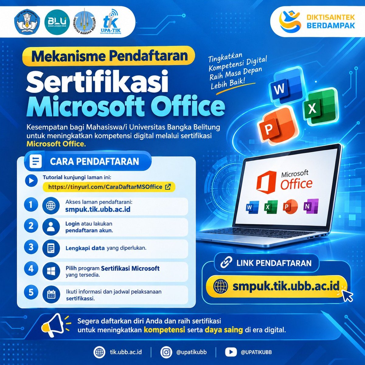 upatikubb's tweet photo. Info_upatikubb: 
Halo SobaTIKers berikut mimin sampaikan informasi penting terkait Pendftarn Sertifikasi Microsoft. cara pendaftaran silahkan akses 
🔥Tutorial bisa diakses pada laman  https://t.co/PfvyZuZvdf 

🔥Link pendaftaran pada laman :
https://t.co/SDnnwrgLSh

Ayodaftar 💪 https://t.co/fQ3Y95hUVY