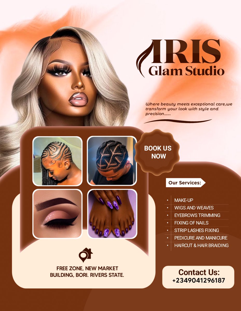 creativenice100's tweet photo. Not just a flyer. It’s a brand experience. 🤎
Designed for IRIS Glam Studio to communicate beauty, professionalism, confidence, and style while turning attention into action.
Design should do more than look good. 
#GraphicDesign #BrandDesign #FlyerDesign #CreativeNice https://t.co/RkFhle3sqe