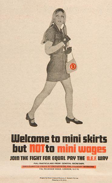 robnitm's tweet photo. Welcome to mini-skirts but not to mini wages. Amalgamated Union of Engineering &amp; Foundry Workers leaflet from 1968. https://t.co/aWjqGF42OW