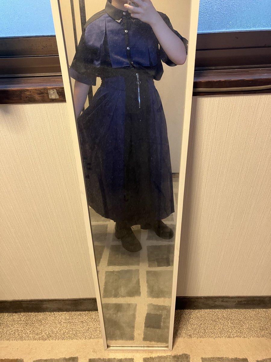 Aoi820711's tweet photo. 人生初 #axesfemme の服を着て見ました‼︎ 
↓着た服の商品名です
#ジャガードブラウス 
#ジャガードスカート 
#チュールレースアップブーツ 

初自撮りなので、多分撮り方下手だと思います https://t.co/2Ty7BizMkm
