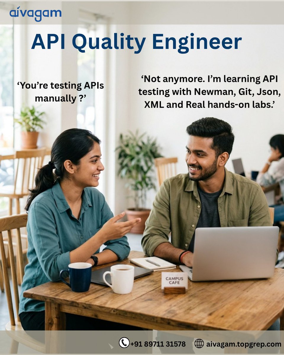TopGrep's tweet photo. Get placement-ready with practical API testing skills! Explore API basics, Newman, Git, regex, JSON &amp; XML parsing through hands-on labs .
Start now: https://t.co/2TBLVwXp4N
#APITesting #QA #Git #Newman https://t.co/nRPlyEw7GI