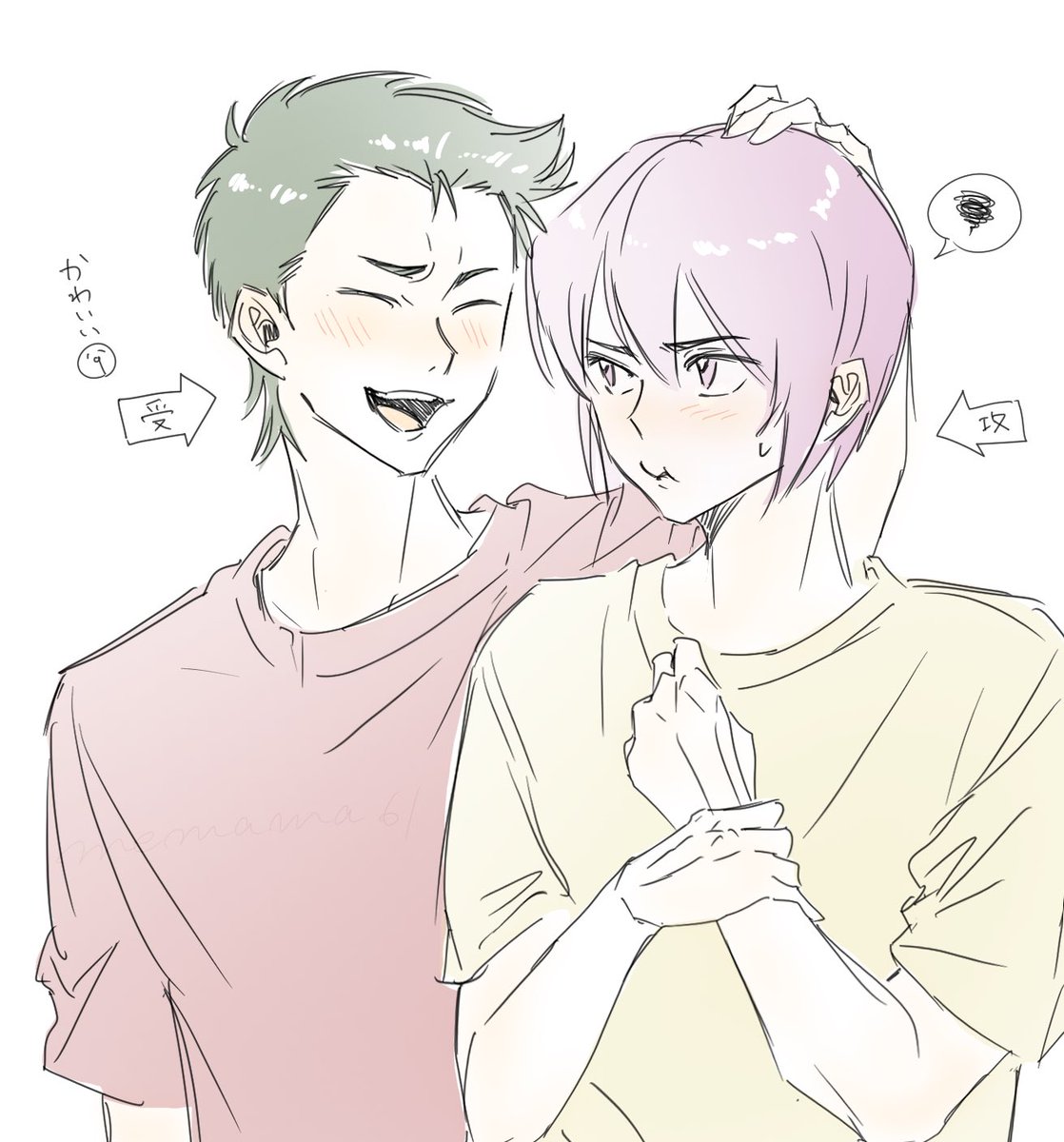 memama61's tweet photo. みんなの前ではちゃんと先輩な₺ƾが好きです https://t.co/dsUEkFingd