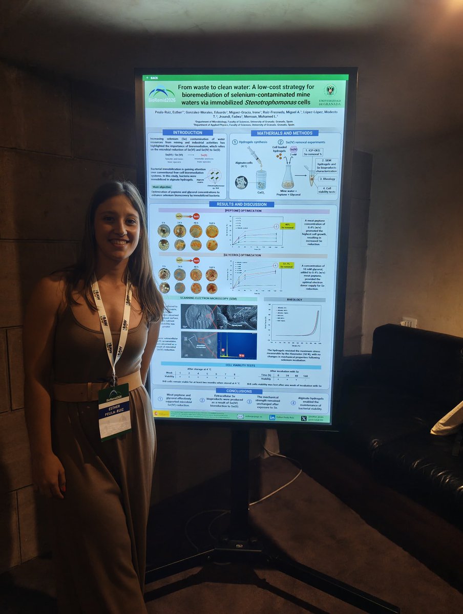 microlab103's tweet photo. Last June, our PhD Students Eduardo and @esther_peula had the pleasure of attending #BioRemid2026.

It was a great opportunity to share knowledge, exchange ideas, and connect with researchers working in the field of bioremediation. 🌱🔬

Grateful for this inspiring experience! https://t.co/xQhLcdDORi