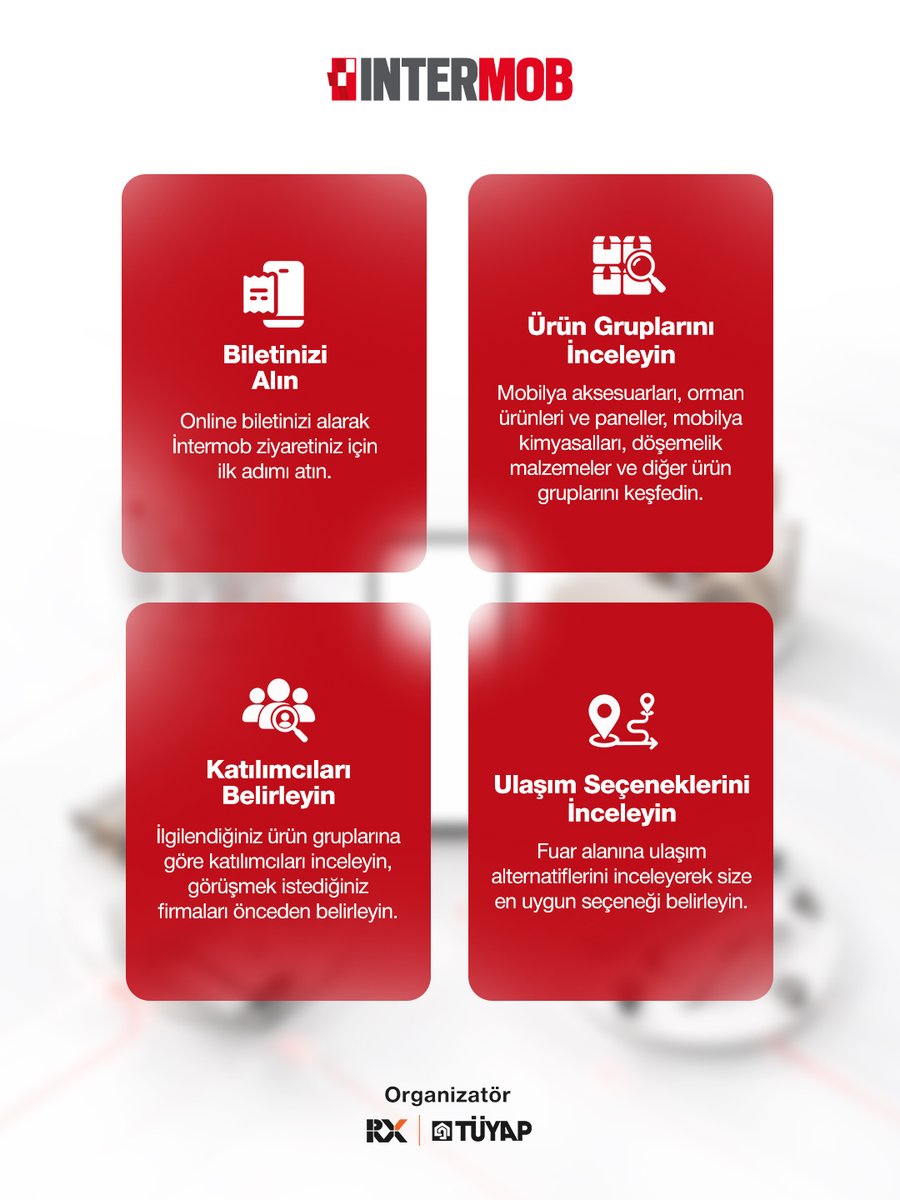 intermobist's tweet photo. İntermob 2026 ziyaretinizi şimdiden planlayın.

🔗https://t.co/98CnrHqESY

📅 17–20 Eylül 2026
📍 Tüyap – İstanbul

#Intermob #Intermob2026 #IntermobFuarı #MobilyaEkipmanları #EndüstriyelTasarım https://t.co/4wB2AtAMYo