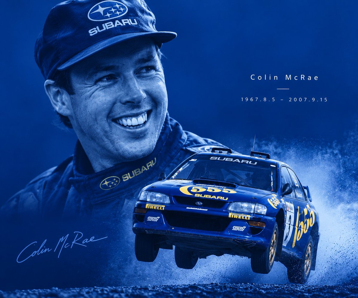 unsen2020's tweet photo. 9月15日。
インプレッサを有名にした男。
コリン・マクレー。

“If in doubt, flat out.”
「迷ったら、全開で行け。」

ラリーファンの心の中に、いつまでも。

#ColinMcRae #SUBARU #WRC #ラリージャパン https://t.co/psIwxywr1X