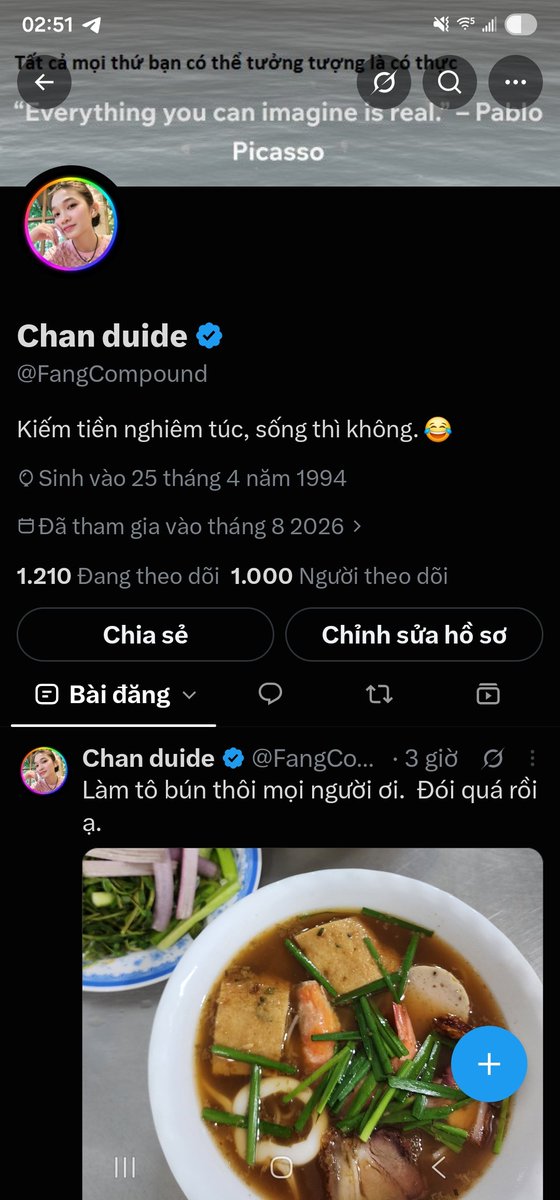 FangCompound's tweet photo. Ngày thứ 3 hành trình build X e đã đạt được cột mốc đầu tiên là 1k fl rồi. Cảm ơn tất cả mọi người đã fl và yêu mến e ạ. Cùng nhau cố gắn và tiến tới mốc 2k fl thôi nào 🥰💪 https://t.co/IgHvVzOXOU