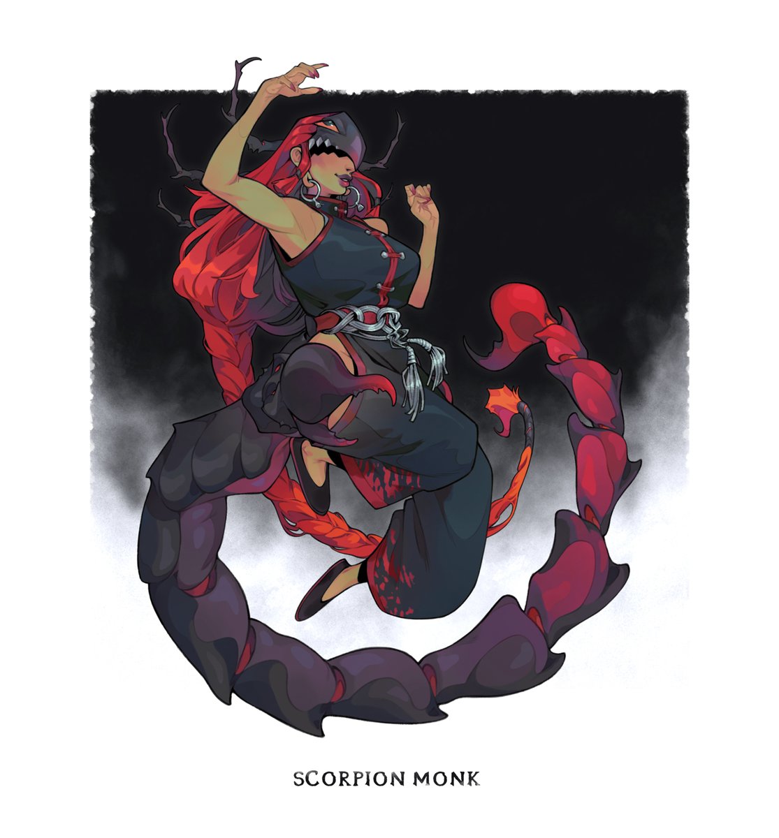 maeters_art's tweet photo. character concept - Scorpion Monk 🦂 https://t.co/LewswWWqqX