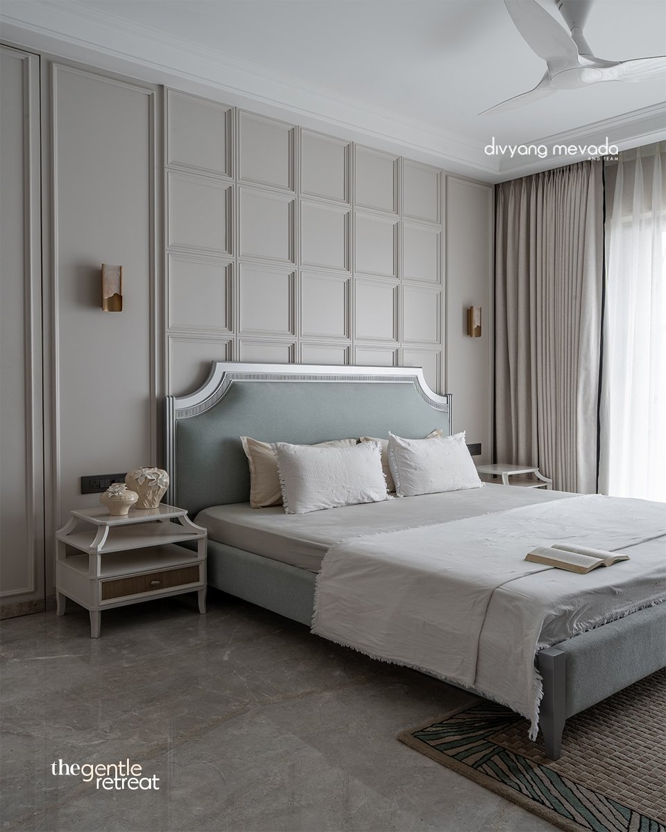 FallonLare3kq's tweet photo. Every well-designed bedroom begins with understanding how it should feel: understated luxury, soft neutral tones, elegant panelling, natural stone textures, seamless storage, and balanced proportions. A large mirror expands the space, while subtle https://t.co/t315QN7O7K