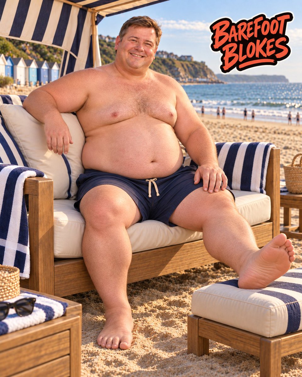 barefootblokes's tweet photo. A perfect beach day looks something like this. ☀️🧡
Would you join him?

AI-created image.
#BarefootBlokes #ChubbyBears https://t.co/nzUNoq9M9d