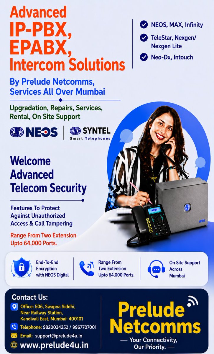 NetcommsPrelude's tweet photo. We Support &amp; Sell Entire Range Of SYNTEL Telecom Products Since Two Decades https://t.co/94zivuNfrC #IPPBX #EPABX #PreludeNetcomms #IntercomSystem #OnSiteSupport https://t.co/dum7Ff1xVw