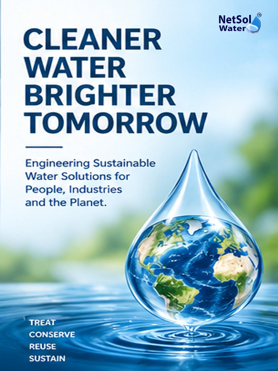 NetsolWater's tweet photo. π§ Clean Water. Smarter Treatment. Sustainable Tomorrow.
At Netsol Water, we believe wastewater is not just waste β it is a valuable resource waiting to be recovered, treated, and reused.
#NetsolWater #WaterTreatment #WastewaterTreatment #STP #ETP #ROPlant #ZLD #WaterReuse https://t.co/hKbXqSUH9Q