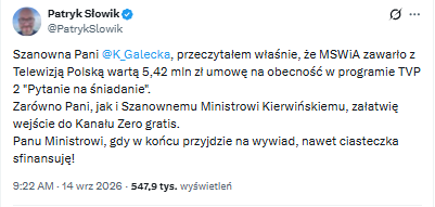 K_Galecka's tweet photo. Wczoraj @K_Stanowski i @PatrykSlowik krytykowali wydanie 5 mln zł na kampanię informującą Polaków, jak zachować się w sytuacji zagrożenia. Do dziś nie wiemy jednak, co właściwie jest problemem: kwota, sama kampania czy może to, że państwo w ogóle wydaje pieniądze na edukację w tym zakresie.

Dziś na @OficjalneZero ukazał się tekst Kamila Szałeckiego, z którego wynika coś bardzo ważnego: Polacy po prostu nie wiedzą, jak zachować się w sytuacji zagrożenia.

Skoro tak, skorzystamy z propozycji redaktora Słowika. Bierzemy darmowy czas antenowy w Kanale Zero.

Dostarczymy ekspertów z ochrony ludności, spoty i gotowe audycje. Bez kosztów po stronie Kanału Zero. Skoro możemy wspólnie zrobić coś pożytecznego, dlaczego z tego nie skorzystać?

Wspólnie możemy więcej.