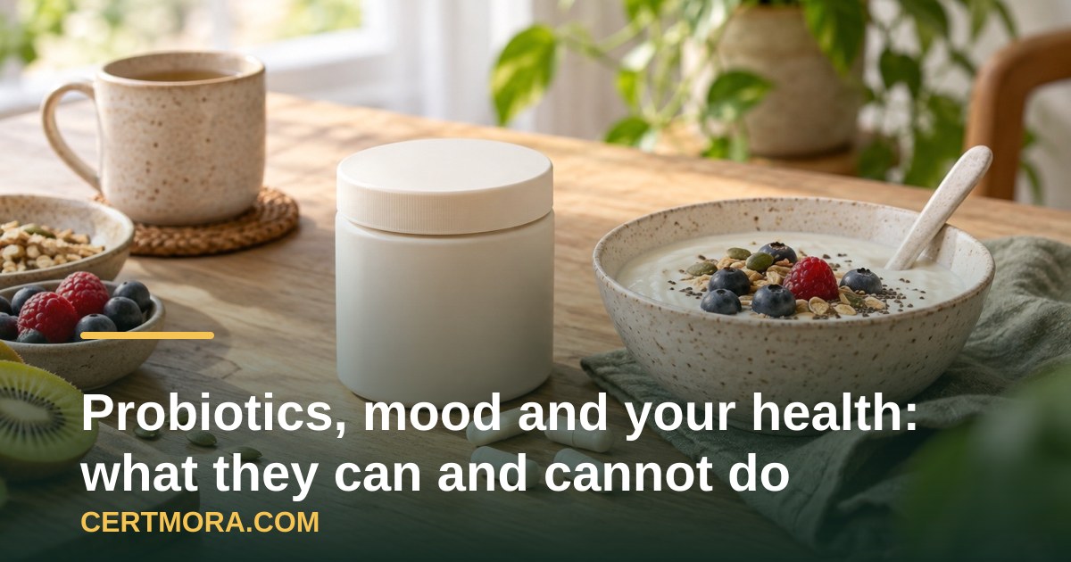 CertMora's tweet photo. Probiotics, mood and your health: what they can and cannot do

https://t.co/ENmXvQ439r
#SupplementSafety #Supplements #ThirdPartyTested https://t.co/vr2jHsVbJj