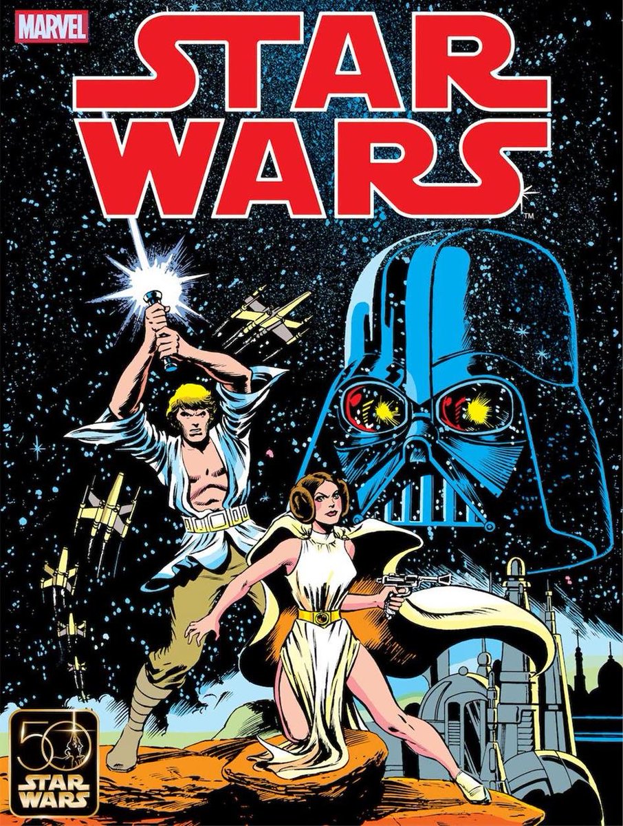 bibliotecaJedi's tweet photo. El próximo año vamos a celebrar el 50° Aniversario de #StarWars y el 27 de abril se publicará STAR WARS A NEW HOPE 50TH ANNIVERSARY DELUXE EDITION en formato tapa dura con los seis primeros números de la serie clásica de Marvel de 1977 https://t.co/24Jkwc1Etr