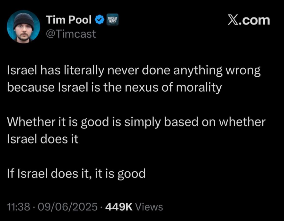 identityAsXY's tweet photo. @Timcast Tim,

I asked every adult in the U.S. .. 269 million of 'em.
They all agreed.  You should STFU and go away.

Thank you.   
Now go collect your shekels and quiet down.   We do not forget https://t.co/0iWrCjtGFk