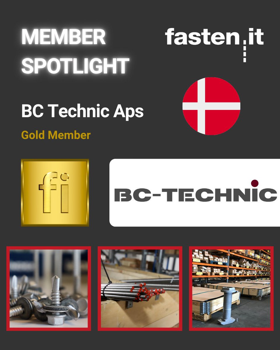 Fastenit's tweet photo. Gold Member Spotlight: BC-TECHNIC Aps 🇩🇰

Based in Denmark, they supply a huge portfolio of around 150,000 different fasteners and fixing products, as well as made-to-order products created to the customer’s own drawings. 

https://t.co/fpbSUA10UN #fastenit 

#fasteners #bctechic https://t.co/raudkCL61A