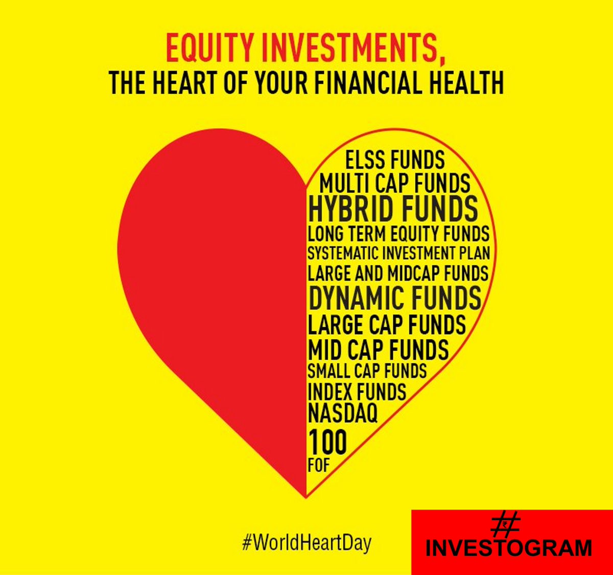 theInvestogram's tweet photo. Just like the heart pumps blood to the body, equity investments ensure healthy cash flows in the long run, if invested well.
Choose a mutual fund according to your needs and start investing today.
𝐖𝐢𝐬𝐡 𝐲𝐨𝐮 𝐚 #HappyWorldHeartDay
#mutualfunds #Dil #happyheartday #heart https://t.co/tv8VX8TZ0F