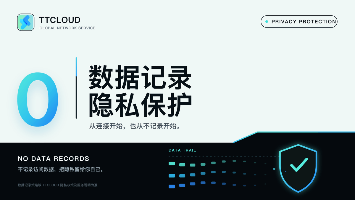 ttcloudvpn's tweet photo. TTCLOUD 坚持 0 数据记录:
不记录访问数据,把隐私留给你自己
#vpn #梯子 #clash #ttcloud https://t.co/Hk4JSSMyAh