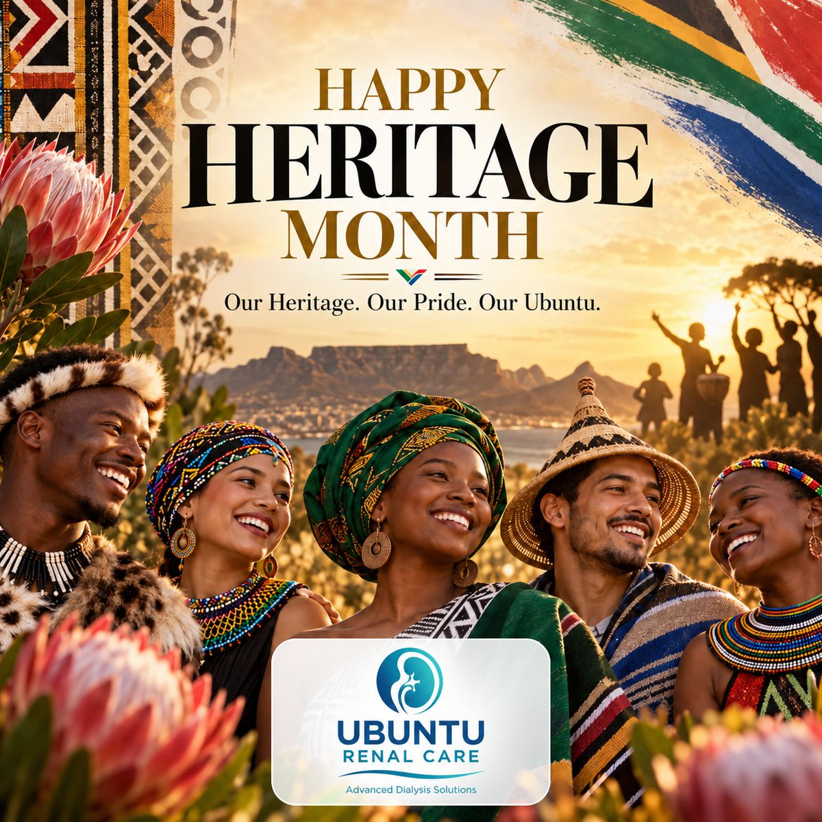 UbuntuRenalCare's tweet photo. 🇿🇦 Happy Heritage Month!
@UbuntuRenalCare celebrates the cultures, traditions and diversity that unite us as South Africans.
Our Heritage. Our Pride. Our Ubuntu.

https://t.co/ZYmkCWoaYt

#HeritageMonth #UbuntuRenalCare #ProudlySouthAfrican https://t.co/l7ePTBjBuh