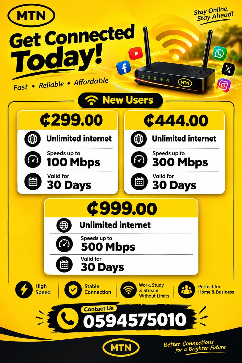 andymarkin's tweet photo. @gyaigyimii Mtn Fibre Broadband for selected areas in Greater Accra and Kumasi. https://t.co/oihhqp59jb