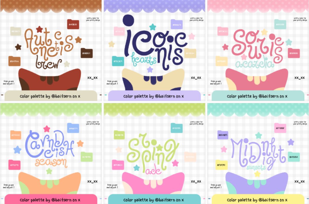 baifsern's tweet photo. 🍊 .. any interaction are appreciated, thank you !!

a little collection of colors, moods, and tiny feelings. 🎨♡ hoping these palettes find their way into something beautiful you create. ˚₊‧꒰ა

{ PU and CU allowed, please do not reupload. Thank you !! } 

#bealanja https://t.co/4IuoGRMovK
